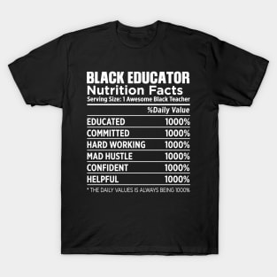 Black Educator Nutrition T-Shirt